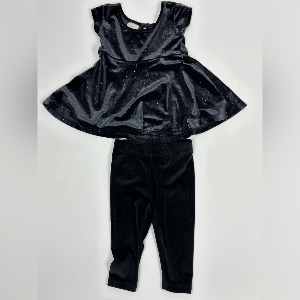Toddler Girls Two Piece Velour Set